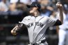 New York Yankees starting pitcher Max Fried throws to home plate during the first inning of a baseball game against the Tampa Bay Rays, Sunday, April 20, 2025, in Tampa, Fla. (AP Photo/Phelan M. Ebenhack)