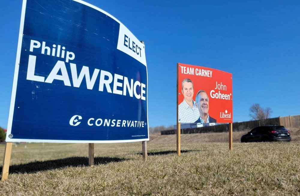Federal election signs are shown in Newcastle, Ontario on Sunday April 13, 2025. For parties vying to form Canada's next federal government, there are few campaign targets as tempting as the Greater Toronto Area.
THE CANADIAN PRESS/Doug Ives