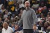 Dallas Mavericks head coach Jason Kidd yells to his players during the first half of an NBA play-in tournament basketball game against the Memphis Grizzlies, Friday, April 18, 2025, in Memphis, Tenn. (AP Photo/George Walker IV)