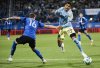 CF Montreal's Joel Waterman (16) challenges Philadelphia Union's Nathan Harriel (26) during second half MLS soccer action in Montreal, Saturday, May 3, 2025. THE CANADIAN PRESS/Graham Hughes