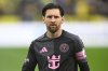 Inter Miami forward Lionel Messi walks on the pitch during the second half of an MLS soccer match against the Columbus Crew, Saturday, April 19, 2025, in Cleveland, Ohio. (AP Photo/David Richard)