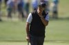Phil Mickelson reacts after missing a putt on the sixth hole during the first round at the Masters golf tournament, Thursday, April 10, 2025, in Augusta, Ga. (AP Photo/Matt Slocum)