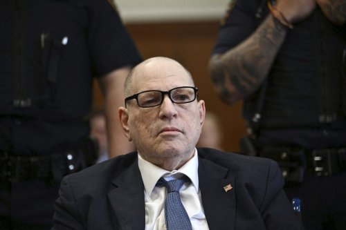 Harvey Weinstein appears in State Supreme Court for a hearing in his sexual assault case on Wednesday, April 9, 2025 in New York. (Curtis Means/Pool Photo via AP)