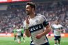 Vancouver Whitecaps' Brian White (24) celebrates his goal against the Austin FC during the second half of an MLS soccer match in Vancouver, on Saturday, April 12, 2025. THE CANADIAN PRESS/Ethan Cairns