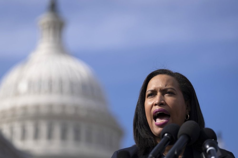 FILE - District of Columbia Mayor Muriel Bowser speaks at a news conference to address the impact of the proposed continuing resolution, on Capitol Hill in Washington, March 10, 2025. (AP Photo/Ben Curtis, File)