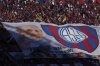 A San Lorenzo banner featuring the late Pope Francis is displayed in the stands, commemorating Francis who was a lifelong supporter of the club, during a local soccer match against Rosario Central in Buenos Aires, Argentina, Saturday, April 26, 2025. (AP Photo/Gustavo Garello)