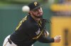Pittsburgh Pirates pitcher Paul Skenes delivers during the first inning of a baseball game against the Chicago Cubs in Pittsburgh, Thursday, May 1, 2025. (AP Photo/Gene J. Puskar)