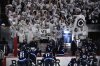 Winnipeg Jets fans celebrate the Jets third goal against the St. Louis Blues during third period NHL round one, game seven Stanley Cup playoff action in Winnipeg, Sunday May 4, 2025. THE CANADIAN PRESS/Fred Greenslade