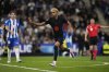 Barcelona's Lamine Yamal reacts after scoring during a Spanish La Liga soccer match between Espanyol and Barcelona in Barcelona, Spain, Thursday, May 15, 2025. (AP Photo/Jose Breton)