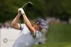 Justin Thomas hits his tee shot on the eighth hole during the first round of the PGA Championship golf tournament at the Quail Hollow Club, Thursday, May 15, 2025, in Charlotte, N.C. (AP Photo/David J. Phillip)
