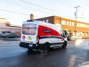 A Canada Post truck leaves a distribution centre in Montreal on Tuesday, Dec.17, 2024. Canada Post is resuming operations after a month-long strike by more than 55,000 postal workers left letters and parcels in limbo. THE CANADIAN PRESS/Christinne Muschi