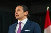 Manitoba Premier Wab Kinew speaks at a press conference before signing a Memorandum of Understanding with Ontario Premier Doug Ford  at Queen’s Park in Toronto on May 14, 2025. THE CANADIAN PRESS/Laura Proctor