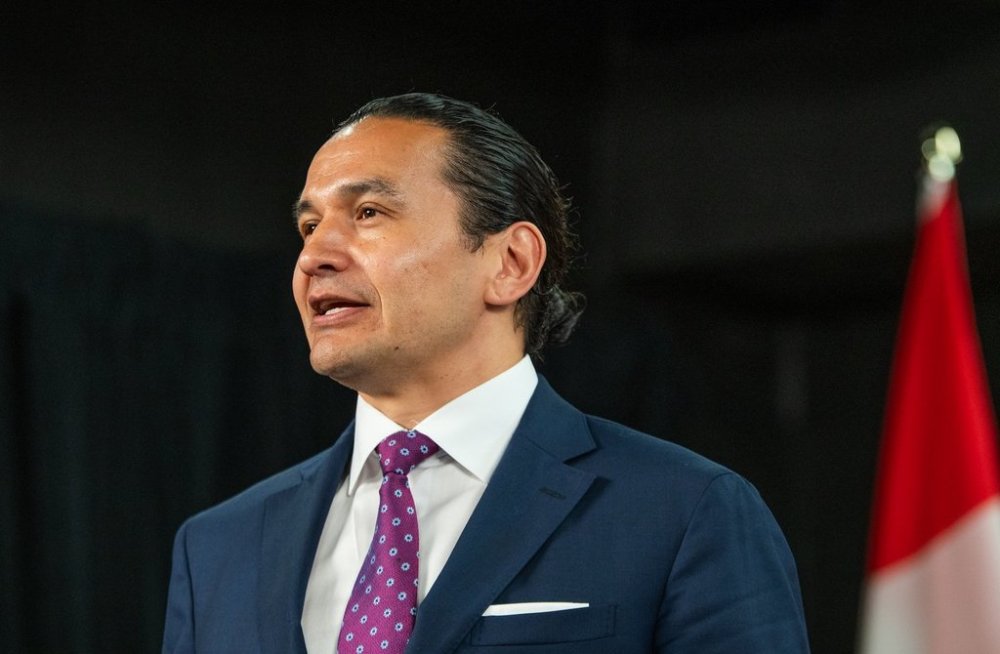 Premier Wab Kinew said he planned to raise the issue with federal Energy Minister Tim Hodgson at a meeting in Winnipeg Friday. (Laura Proctor / The Canadian Press files)