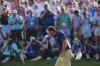 Scottie Scheffler celebrates after winning the PGA Championship golf tournament at the Quail Hollow Club, Sunday, May 18, 2025, in Charlotte, N.C. (AP Photo/David J. Phillip)
