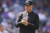 Colorado Rockies manager Bud Black waits for relief pitcher Jake Bird to take the mound after removing starting pitcher Chase Dollander in the sixth inning of a baseball game against the Atlanta Braves, Wednesday, April 30, 2025, in Denver. (AP Photo/David Zalubowski)