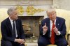 Prime Minister Mark Carney and U.S. President Donald Trump engage in a meeting at the White House in Washington, D.C., Tuesday, May 6, 2025. THE CANADIAN PRESS/Adrian Wyld