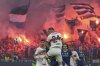 Stuttgart's Jeff Chabot heads the ball during the German soccer cup, DFB Pokal, final match between Arminia Bielefeld and VfB Stuttgart at Olympiastadion in Berlin, Germany, Saturday, May 24, 2025. (AP Photo/Matthias Schrader)