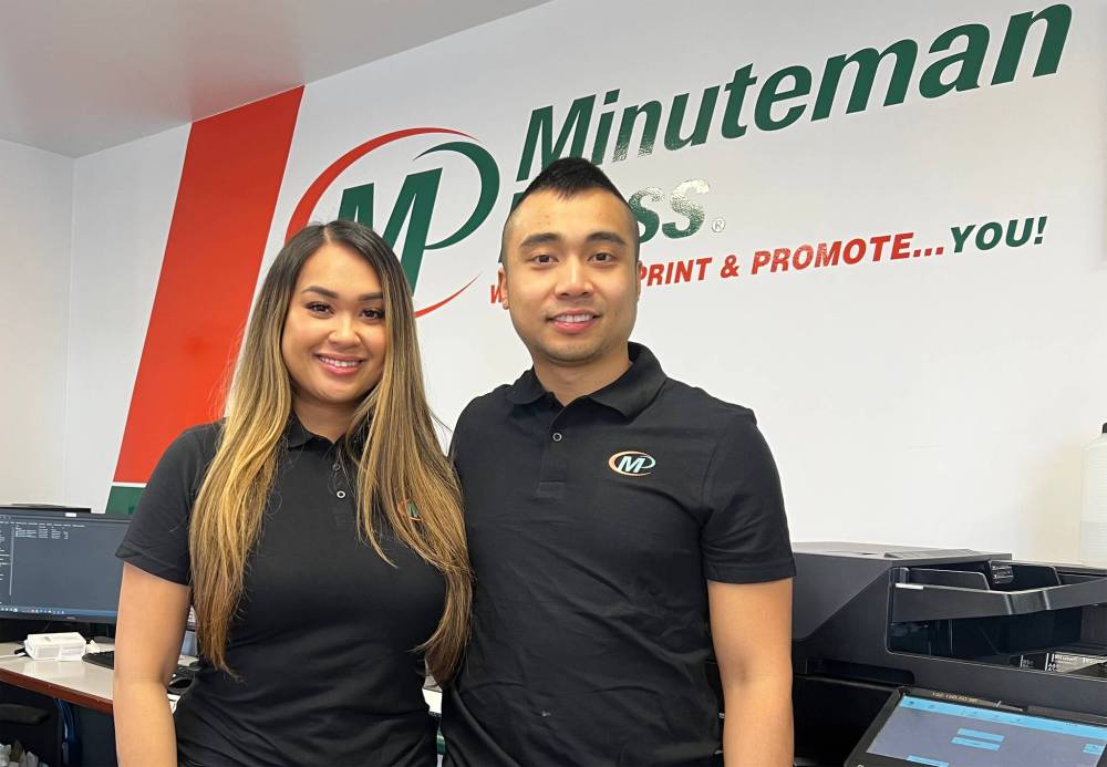 SUPPLIED
                                Minuteman Press franchise (1599 Dugald Rd.) owners Melanie Collao and Gary Biala. ‘I always wanted to build something with (Gary). Becoming a franchisee allows anyone that has the mind to do it to become a business owner,’ Collao says.