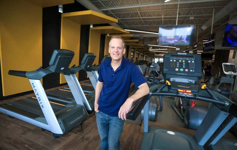 Ruth Bonneville / Free Press BIZ - made in mb - Shapes Pembina Photo of Kevin Richardson wellness manager at Shapes Pembina. Story: One of the key points in the article is that Shapes was started in Winnipeg and is a Winnipeg-only chain. Richardson is about to launch a social media campaign highlighting other Winnipeg businesses in our city that people might not realize are local. Shapes’ Pembina location underwent a multi-million-dollar renovation that was completed in March 2020. New features at the gym include climbing wall, the Queenax contraption (basically monkey bars for adults), the HIIT room. This is for my May 2 ‘Made in Manitoba’ article. See story by Aaron May 1st, 2025
