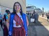 NICOLE BUFFIE / FREE PRESS 
Lauren Hallett once watched her family celebrate their graduation at the annual pow wow. She got to do the same on Saturday.