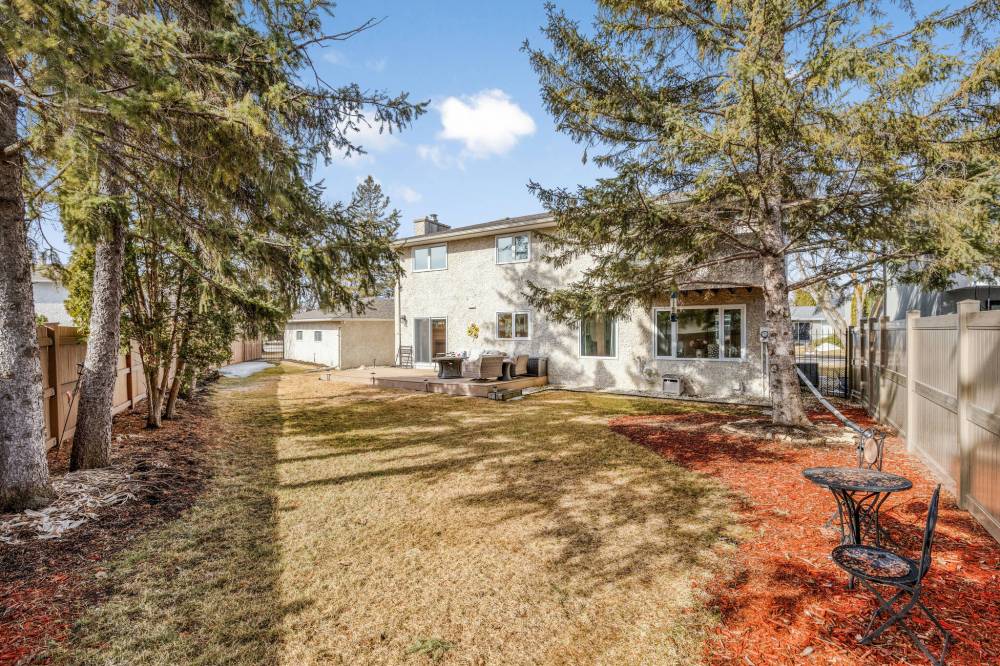 TODD LEWYS / FREE PRESS
Surrounded by mature pines, the backyard is a private paradise.