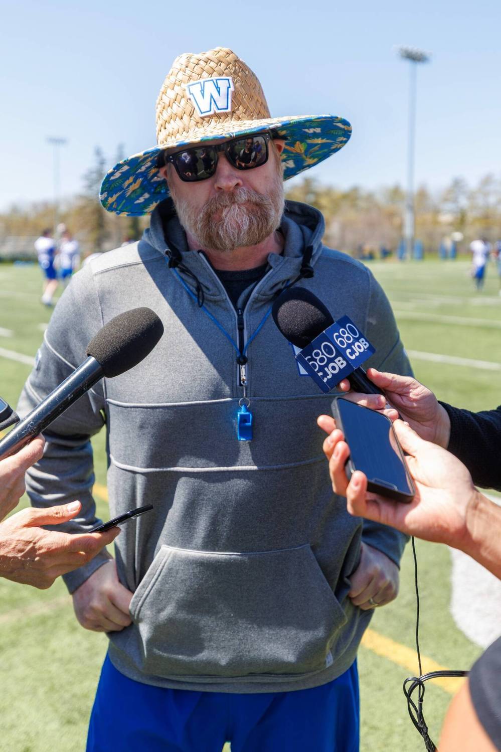 MIKE DEAL / FREE PRESS
Winnipeg Blue Bombers head coach Mike O’Shea was adamant Wednesday that Collaros should bear no fault in the situation.