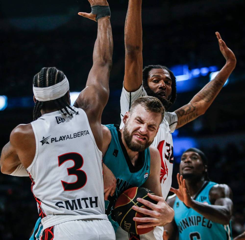 Winnipeg Sea Bears’ Chad Posthumus in a July 2024 game against the against the Calgary Surges. (John Woods/ Free Press files)