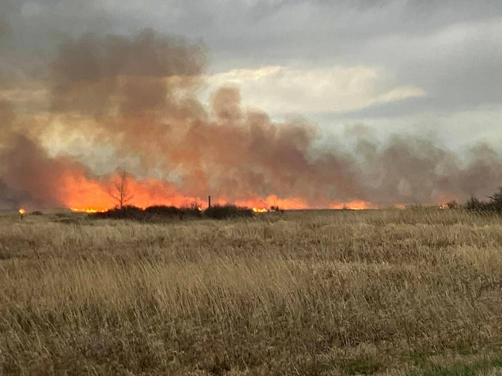 SUPPLIED
A lightning strike ignited the fire at Oak Hammock Marsh.