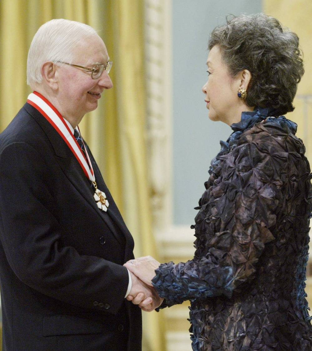 Jonathan Hayward / Canadian Press
Then governor general Adrienne Clarkson presented Friesen with his promotion to Companion of the Order of Canada in 2003.