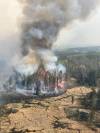 MANITOBA GOVERNMENT
                                A fire burns in the Rural Municipality of Lac du Bonnet on Wednesday.