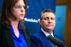 MIKAELA MACKENZIE / FREE PRESS FILES
                                Former Manitoba premier Heather Stefanson, left, with former finance minister Cliff Cullen, were found guilty of breaching ethics law by ethics commissioner Jeffrey Schnoor’s report into the Sio Silica scandal.