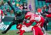 HEYWOOD YU / THE CANADIAN PRESS FILES
                                Winnipeg defensive end James Vaughters (right) played his CFL career with the Calgary Stampeders before inking a contract with the Blue and Gold in January.