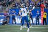 BROOK JONES/FREE PRESS
                                Winnipeg Blue Bombers defensive end Willie Jefferson (No. 5) celebrates after knocking down a pass by Saskatchewan Rroughriders quarterback Trevor Harris (No. 7) during second quarter action Saturday at Princess Auto Stadium in Winnipeg. The Bombers earned a 15-9 victory over the Riders.