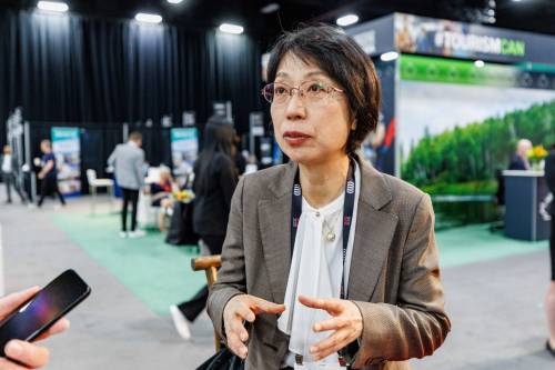 MIKE DEAL / FREE PRESS Masayo Hando, Destination Canada managing director, Japan. Rendez-vous Canada, Canada’s largest travel and tourism tradeshow, is taking place at the RBC Convention Centre, 375 York Avenue, until Friday, May 30th. Reporter: Aaron Epp 250528 - Wednesday, May 28, 2025.