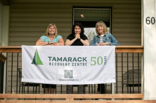 BROOK JONES / FREE PRESS
                                Tamarack operations manager Sherry Gable, executive director Lisa Cowan and clinical supervisor Jo Riedle (from left) at the community-based addictions treatment centre on Balmoral Street.