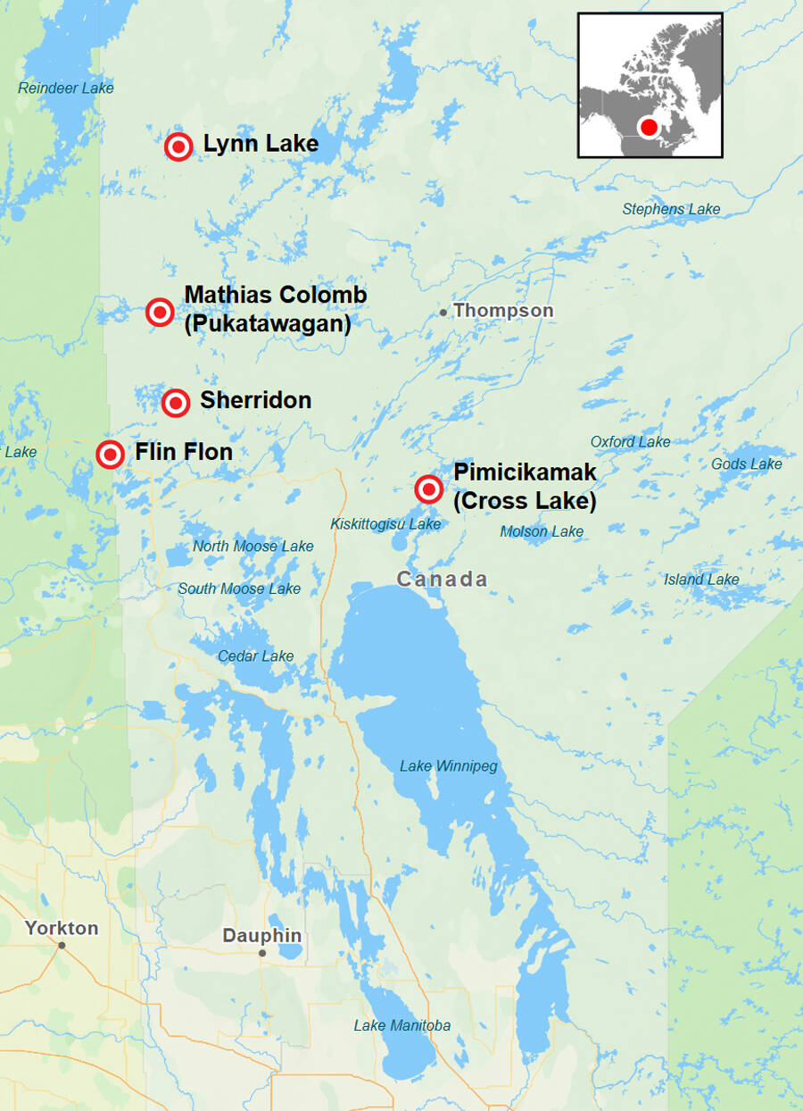 Wildfires burning in Manitoba.