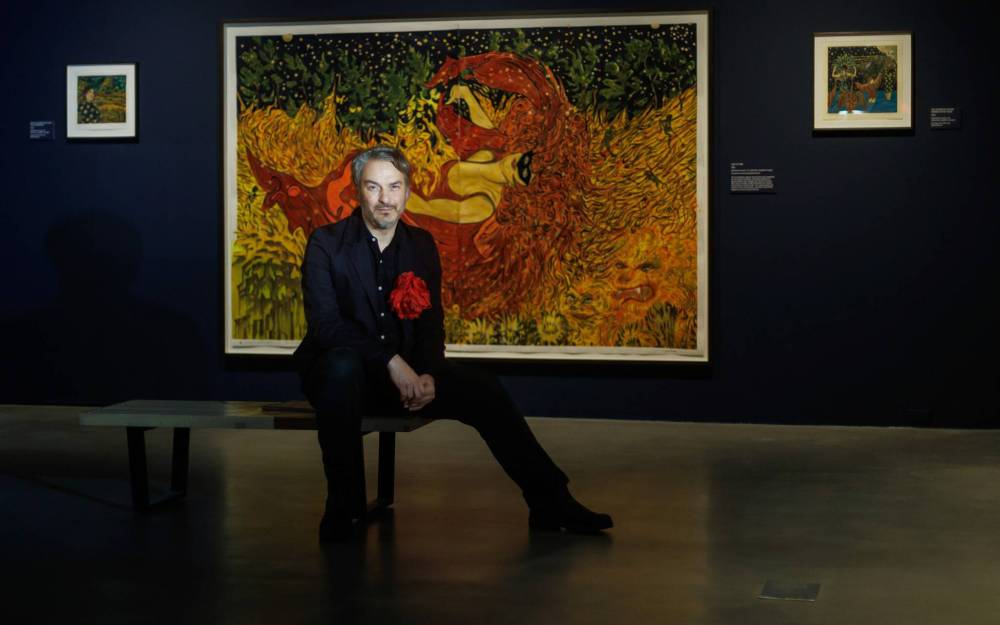 MIKE DEAL / FREE PRESS FILES
No painting from artist Marcel Dzama’s recent Ghosts of Canoe Lake exhibition better
captures Manitoba’s current reality than Lady of Fire.