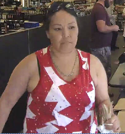 RCMP HANDOUT
Janine Atkinson, who was granted immunity from prosecution in return for her testimony against Abigosis, is seen in surveillance-camera footage at a liquor store in Neepawa.