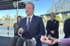 Andrew Parsons, president of the International Paralympic Committee, comments in Brisbane, Wednesday, May 28, 2025, while meeting with organizers of the 2032 Brisbane Olympic Games. (AP Photo/John Pye)