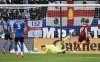 Toronto FC's Ola Brynhildsen (9) scores against CF Montreal goalkeeper Sebastian Breza during first half MLS soccer action in Montreal, Saturday, May 17, 2025. THE CANADIAN PRESS/Graham Hughes