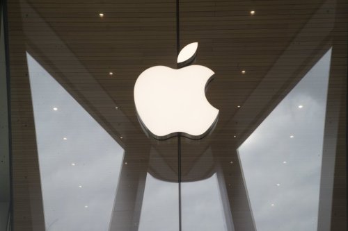 FILE - The Apple logo is displayed at an Apple store, Jan. 3, 2019. (AP Photo/Mary Altaffer, File)