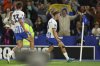 Brighton's Jack Hinshelwood celebrates after scoring his side's third goal during the English Premier League soccer match between Brighton and Liverpool at American Express Stadium in Brighton, England, Monday, May 19, 2025. (AP Photo/Ian Walton)