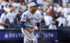 New York Mets pitcher Edwin Díaz (39) reacts after striking out New York Yankees' Aaron Judge to close out the ninth inning of a baseball game, Saturday, May 17, 2025, in New York. (AP Photo/Noah K. Murray)