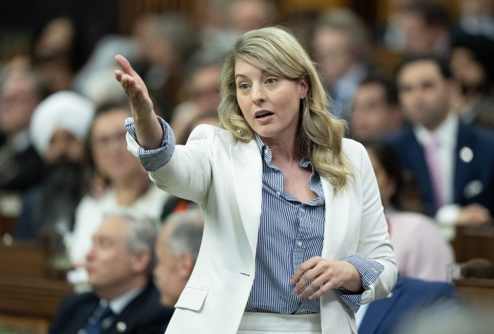 Minister of Industry Melanie Joly rises during question period on Wednesday, May 28, 2025 in Ottawa. THE CANADIAN PRESS/Adrian Wyld