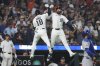 Detroit Tigers' Jahmai Jones (18) celebrates his home run with Riley Greene (31) against the Chicago Cubs in the eighth inning during a baseball game, Friday, June 6, 2025, in Detroit. (AP Photo/Paul Sancya)