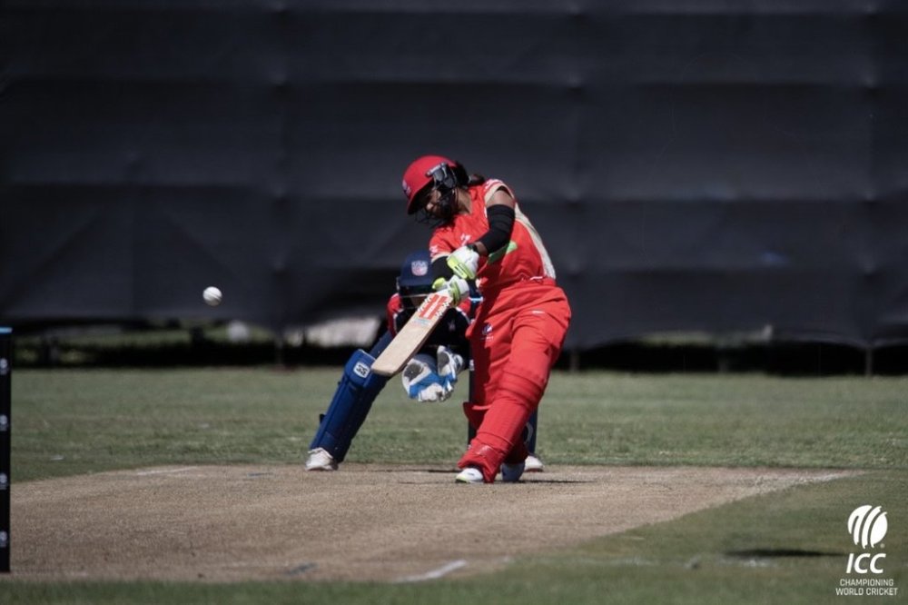 Canadian cricketer Achini Perera (26) is shown in action at the ICC Women's T20 World Cup Americas Region Qualifier, which ran March 10-17, 2025, in Buenos Aires, where the Canadian women finished runner-up to the U.S. THE CANADIAN PRESS/HO — International Cricket Council (ICC) *MANDATORY CREDIT*