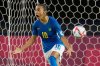 FILE - Brazil's Marta celebrates after scoring a goal during a women's soccer match against Netherlands at the 2020 Summer Olympics, Saturday, July 24, 2021, in Miyagi, Japan. (AP Photo/Andre Penner, File)