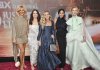 Nicole Ari Parker, from left, Kristin Davis, Sarah Jessica Parker, Sarita Choudhury and Cynthia Nixon pose together at the premiere of 
