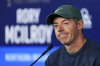 Rory McIlroy, of Northern Ireland, speaks during a news conference at the PGA Championship golf tournament at the Quail Hollow Club, Wednesday, May 14, 2025, in Charlotte, N.C. (AP Photo/Matt York)