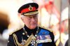 Britain's King Charles III attends the presentation of the New Standards at Windsor Castle, Windsor, England, Monday May 12, 2025. (Aaron Chown/Pool via AP)